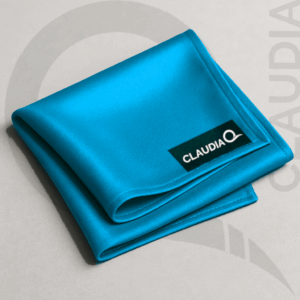 Claudia Q Silk Scarf - Blue