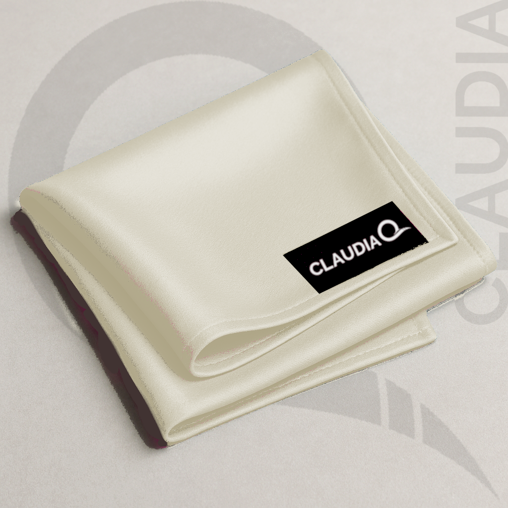Claudia Q Silk Scarf – Cream