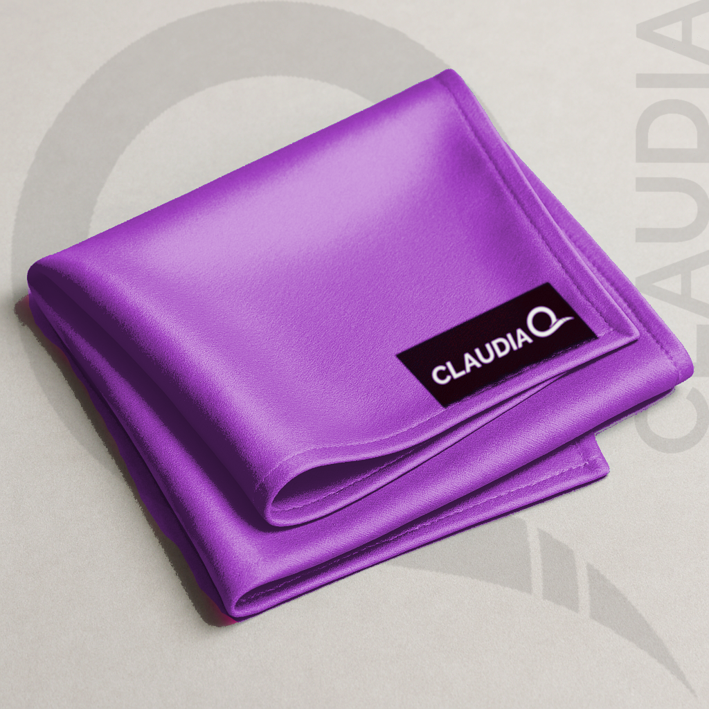 Claudia Q Silk Scarf – Purple